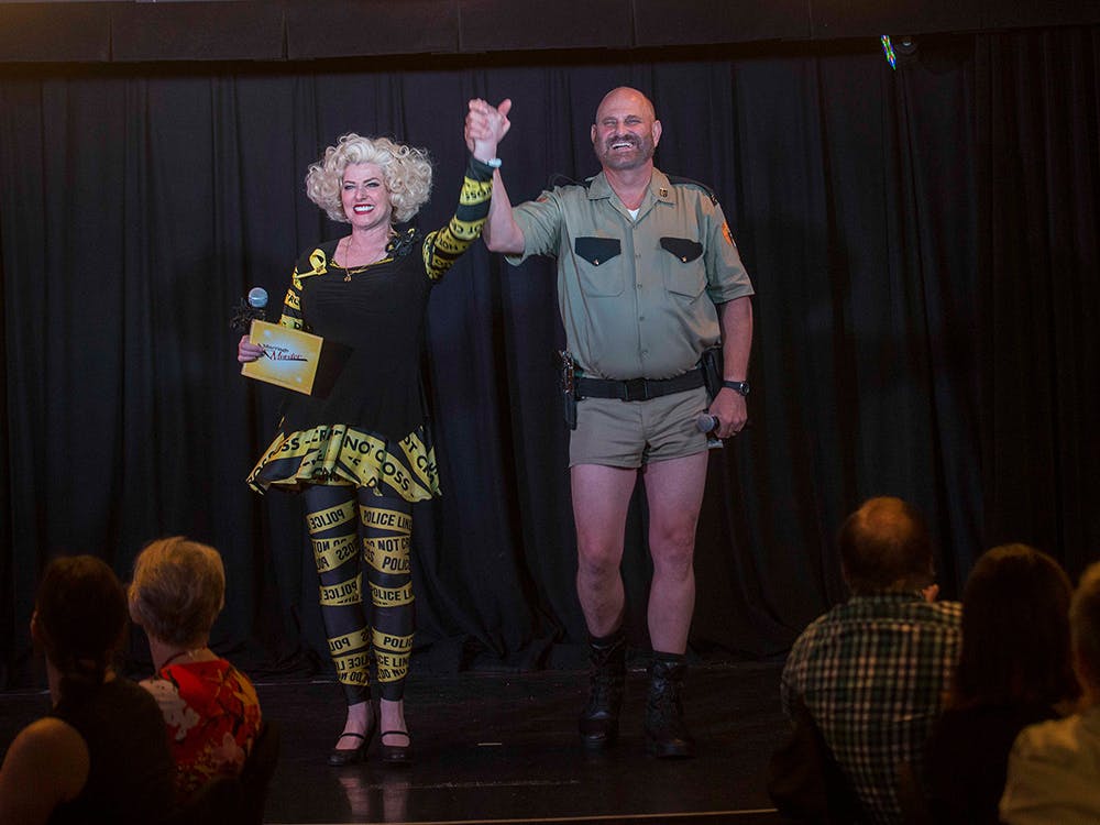 Marriage Can Be Murder performers taking a bow on stage at The Venue at Masquerade Village inside Rio All-Suite Hotel Las Vegas