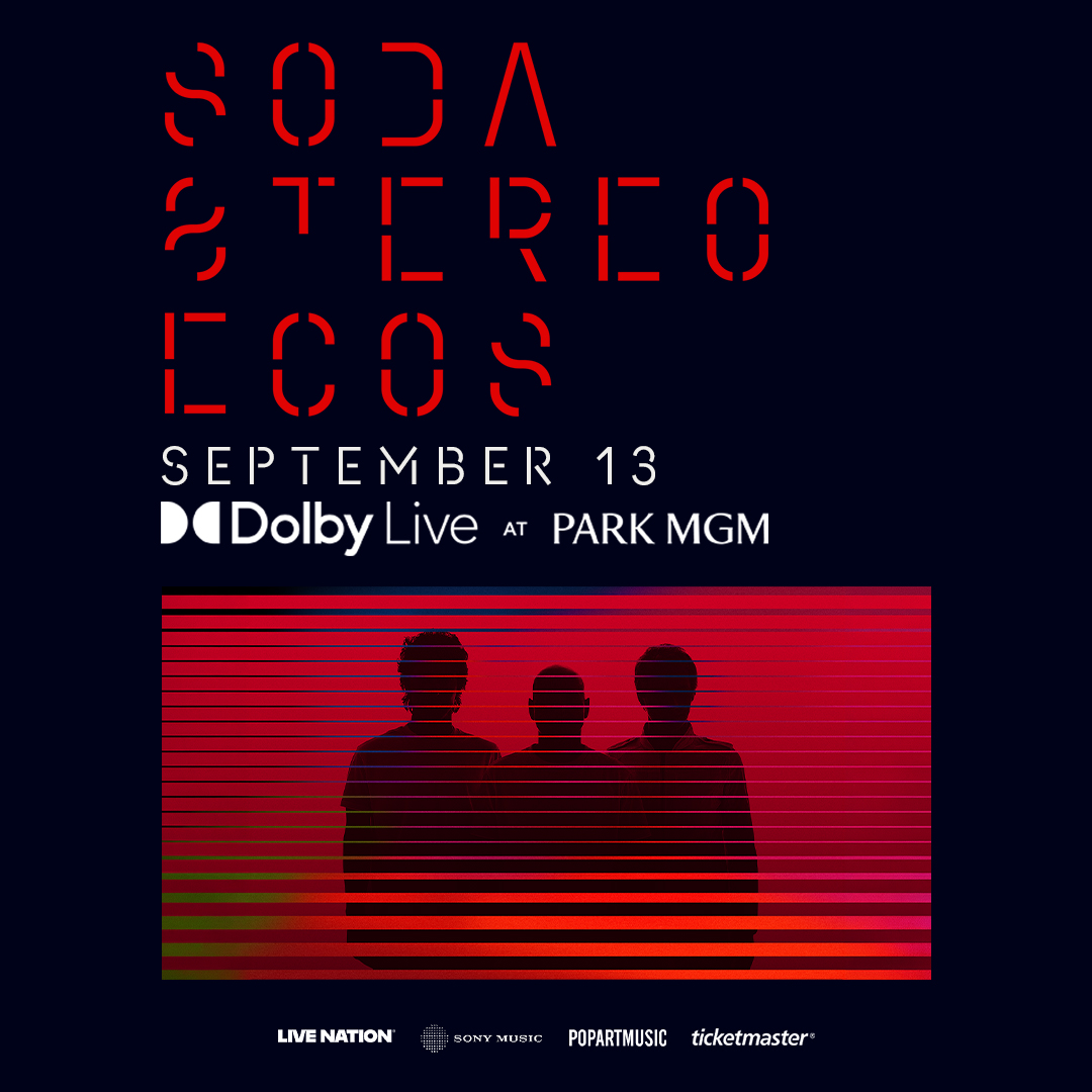 Soda Stereo ECOS Tour official Las Vegas poster — September 13 at Dolby Live at Park MGM